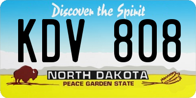 ND license plate KDV808