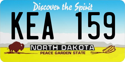 ND license plate KEA159
