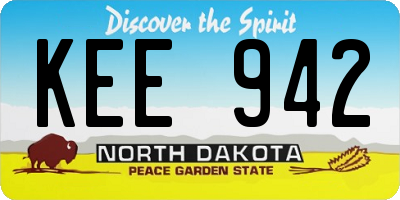 ND license plate KEE942