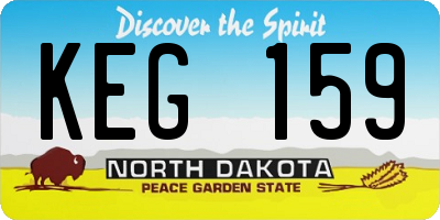 ND license plate KEG159