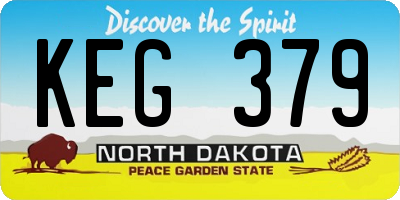 ND license plate KEG379