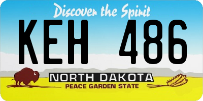 ND license plate KEH486