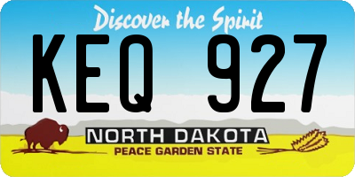 ND license plate KEQ927