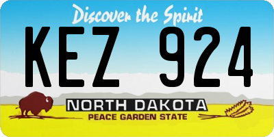 ND license plate KEZ924