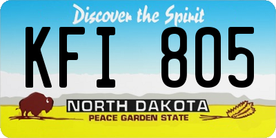 ND license plate KFI805