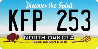 ND license plate KFP253