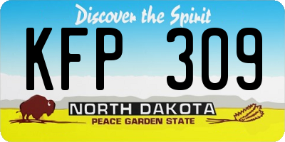 ND license plate KFP309