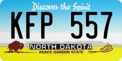 ND license plate KFP557
