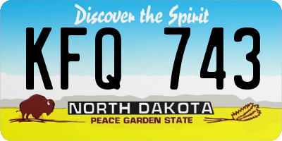 ND license plate KFQ743
