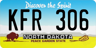 ND license plate KFR306