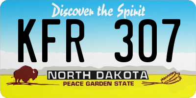 ND license plate KFR307