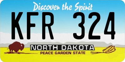 ND license plate KFR324