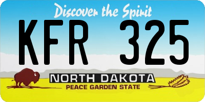 ND license plate KFR325