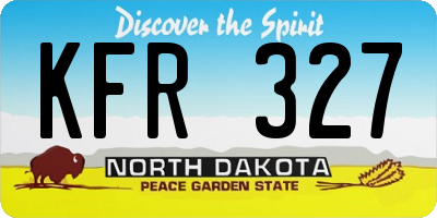 ND license plate KFR327