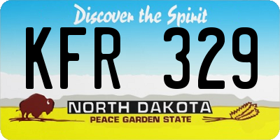 ND license plate KFR329