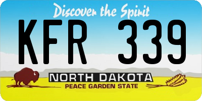 ND license plate KFR339