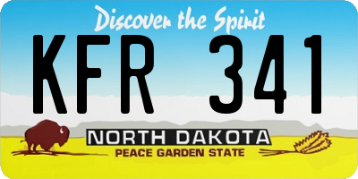 ND license plate KFR341