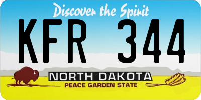 ND license plate KFR344