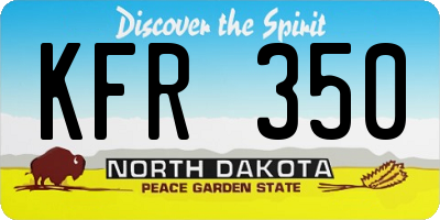 ND license plate KFR350