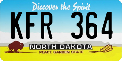 ND license plate KFR364