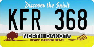 ND license plate KFR368