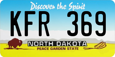 ND license plate KFR369