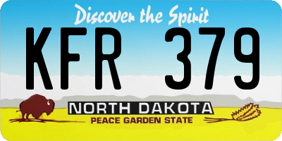 ND license plate KFR379