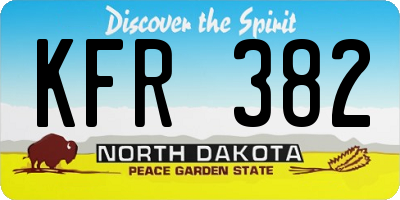 ND license plate KFR382