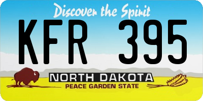 ND license plate KFR395