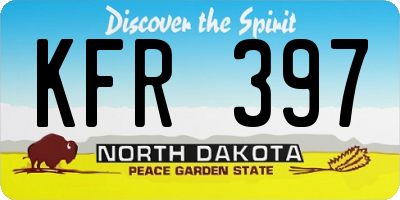 ND license plate KFR397