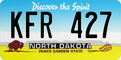 ND license plate KFR427