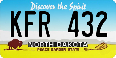 ND license plate KFR432