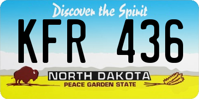 ND license plate KFR436