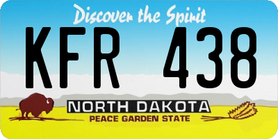 ND license plate KFR438
