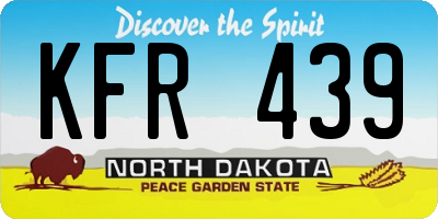 ND license plate KFR439