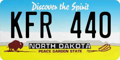 ND license plate KFR440