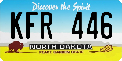 ND license plate KFR446