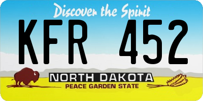 ND license plate KFR452