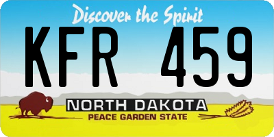 ND license plate KFR459