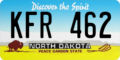 ND license plate KFR462
