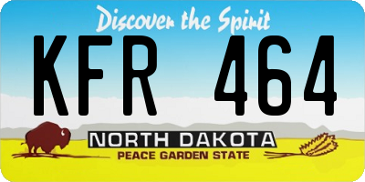 ND license plate KFR464