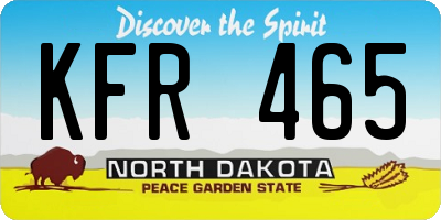 ND license plate KFR465
