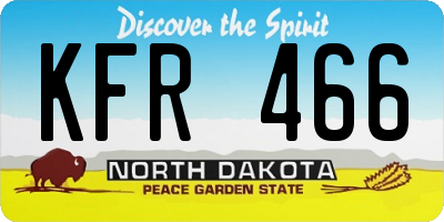 ND license plate KFR466