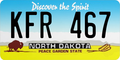 ND license plate KFR467