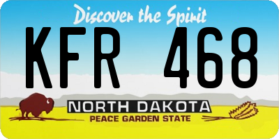 ND license plate KFR468