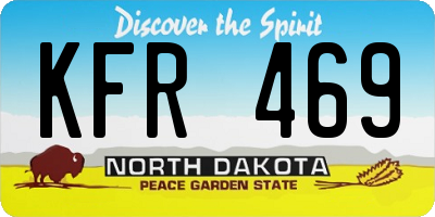 ND license plate KFR469