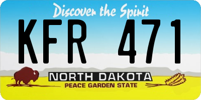 ND license plate KFR471