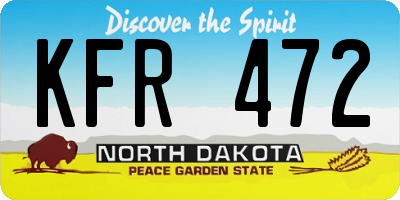 ND license plate KFR472