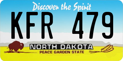 ND license plate KFR479