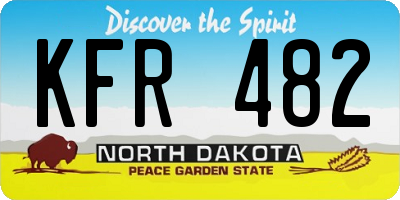 ND license plate KFR482
